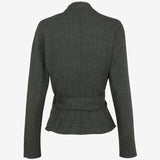 Green jacket, back view