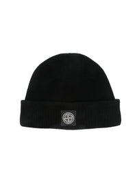 STONE ISLAND - Men Compass Patch Organic Cotton Beanie