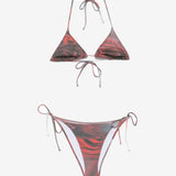 Red bikini, front view