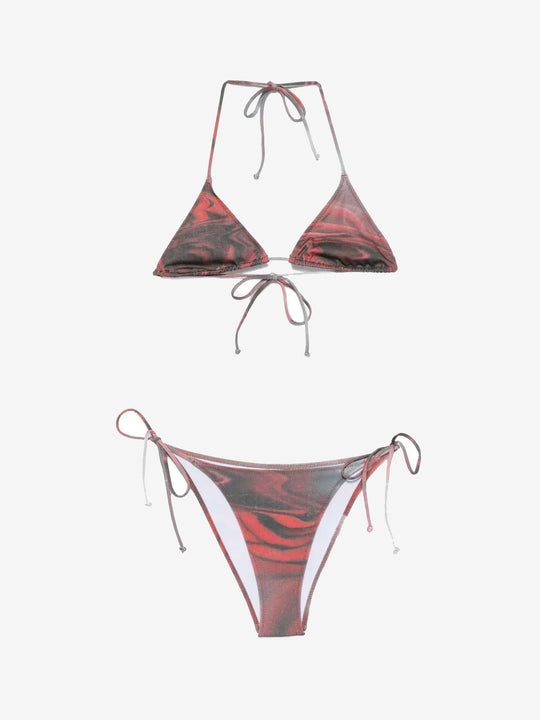 Red bikini, front view