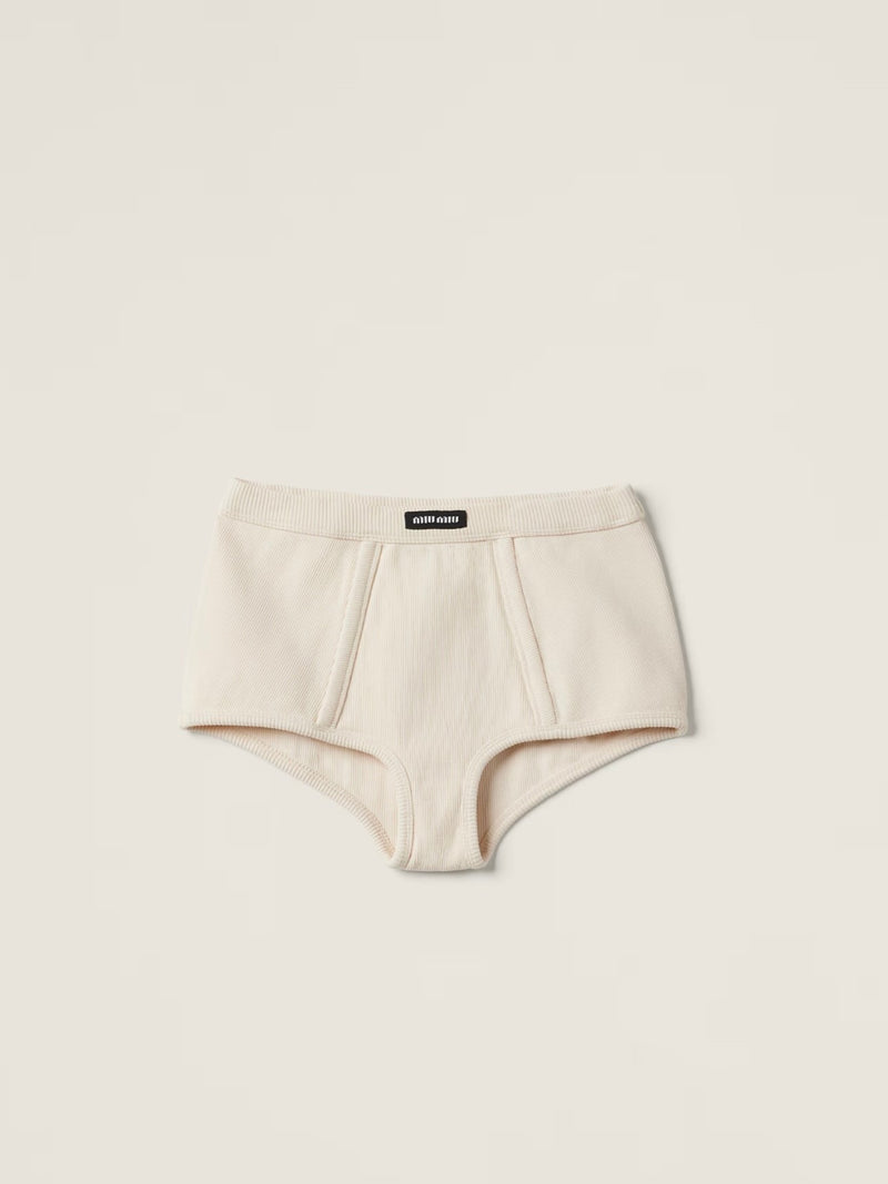 MIU MIU - Women Ribbed Boxer Shorts