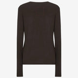 Brown top, back view