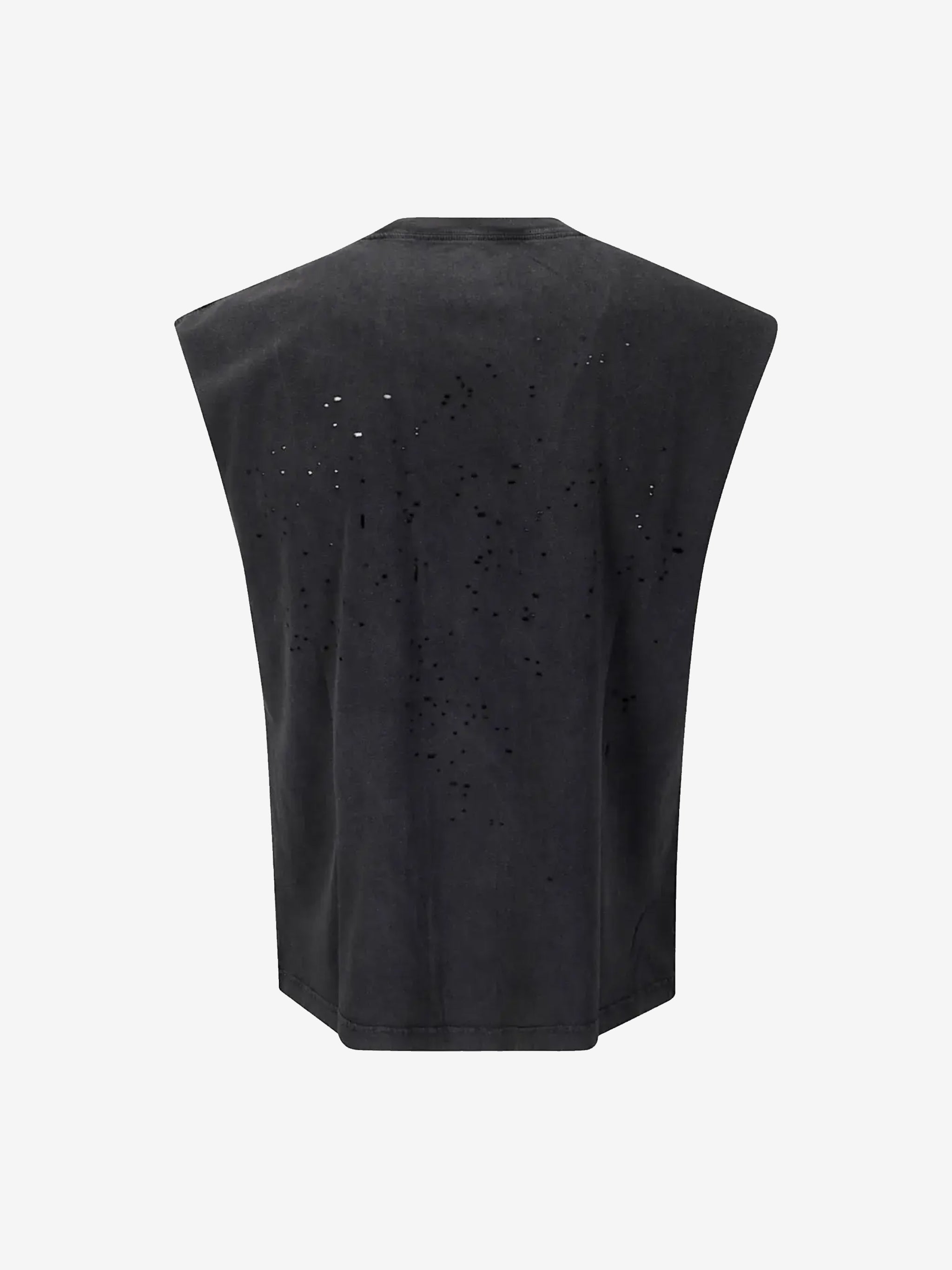 Black top, back view