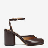 Brown sandal, front view