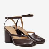 Brown sandal, side view