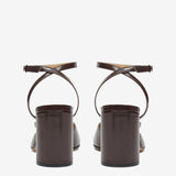 Brown sandal, back view