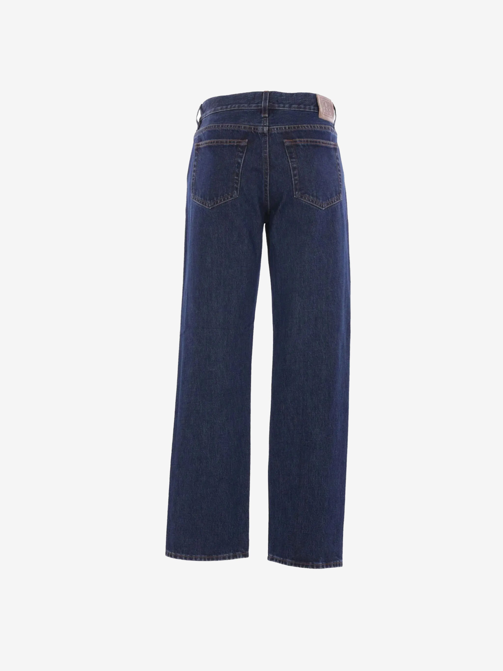 Blue pants, back view