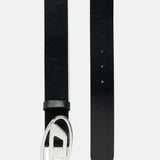 DIESEL - Unisex Leather D Buckle Belt