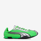 Green sneakers, front view
