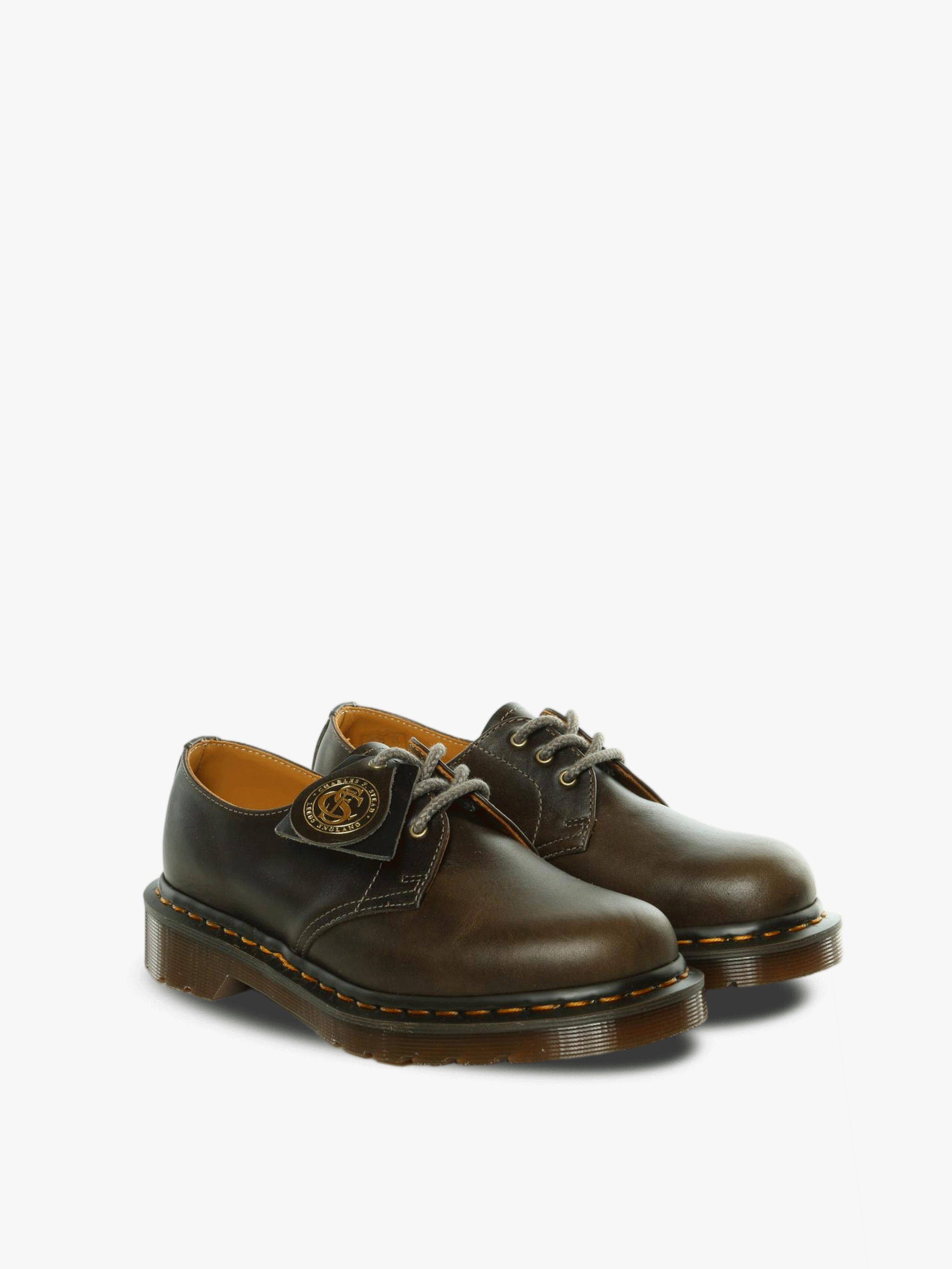 Brown boots, side view