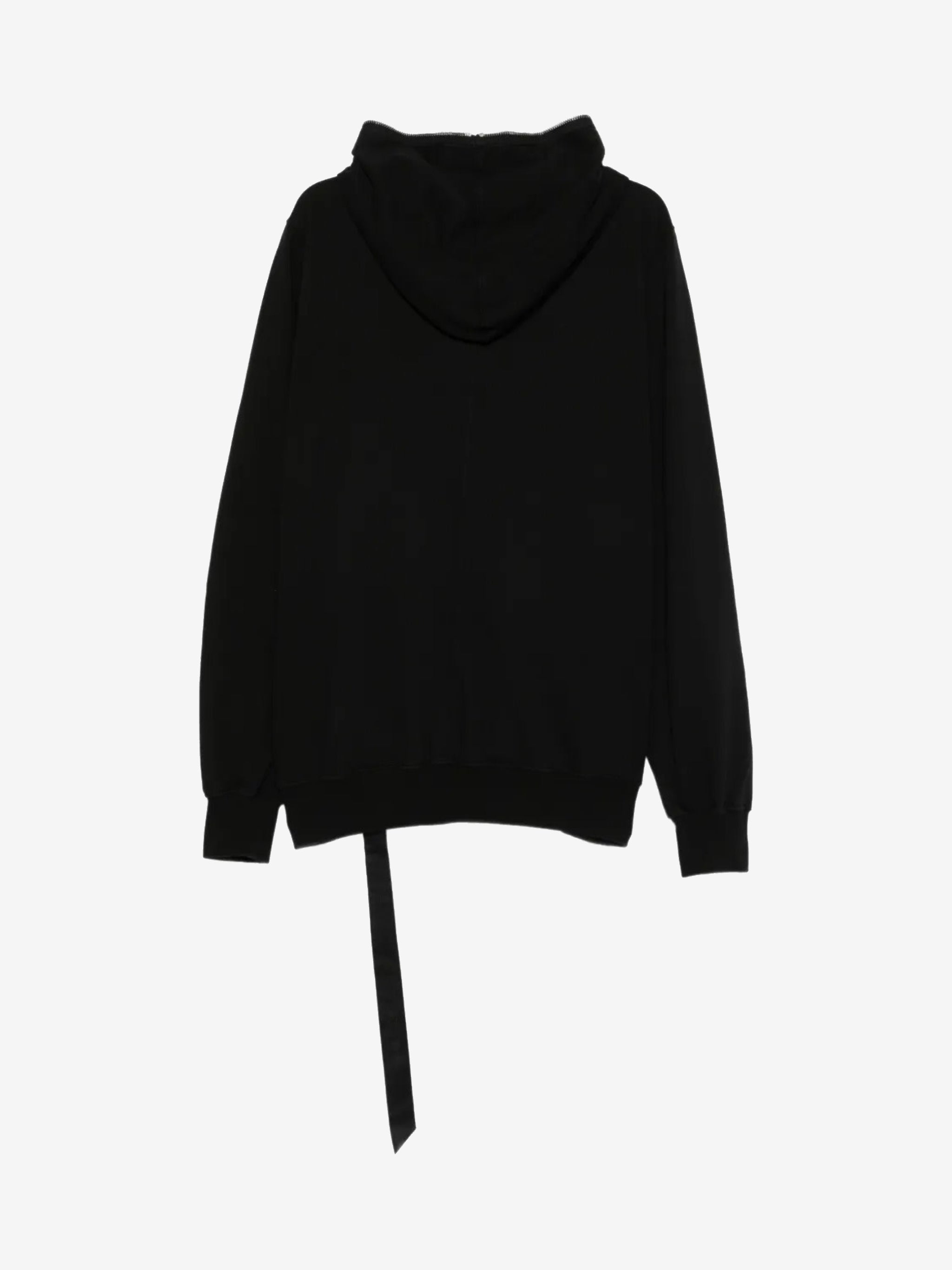 Black hoodie, back view