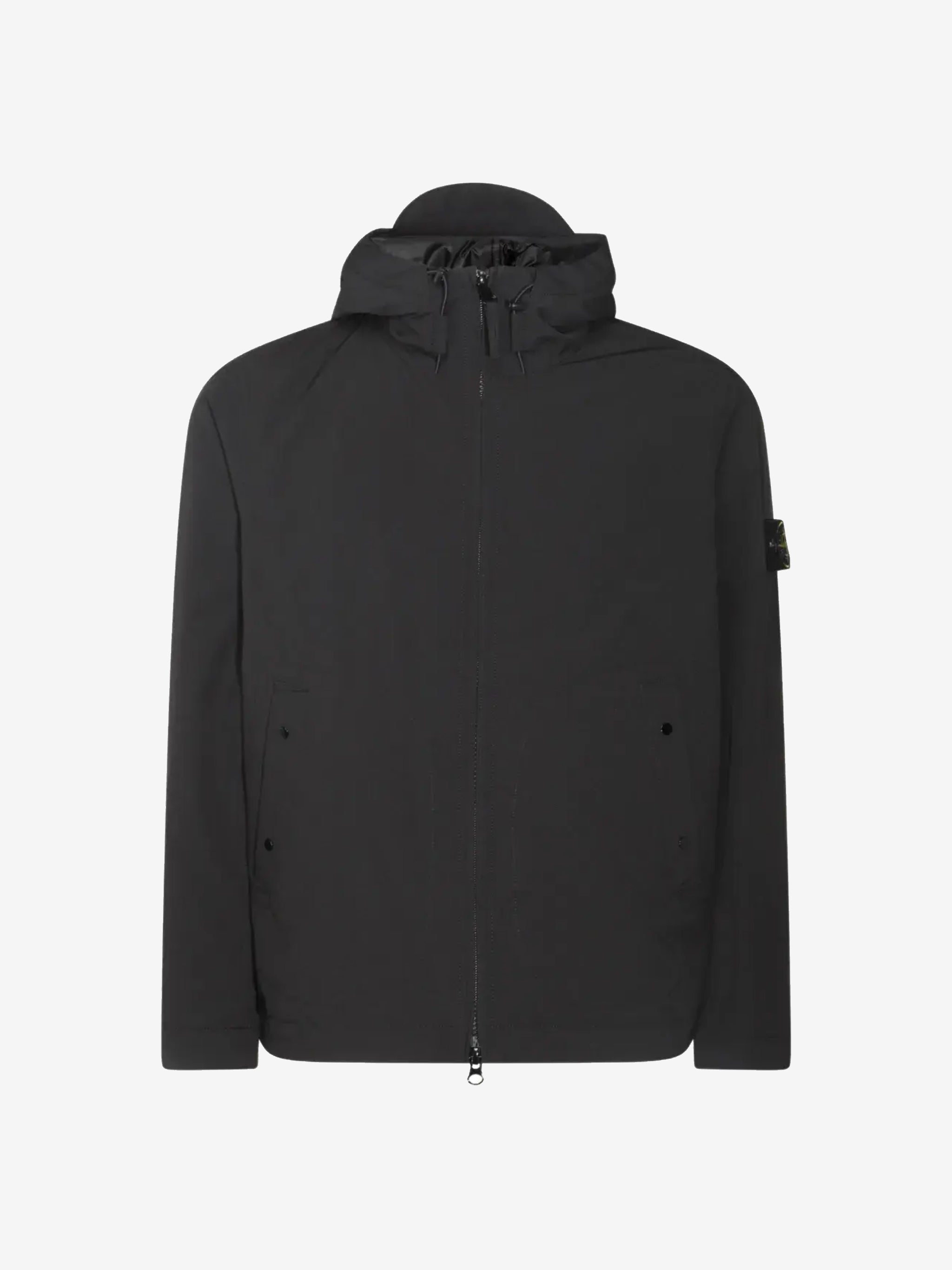 Black coat, front view