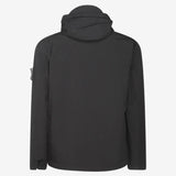 Black coat, back view