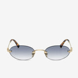 Blue sunglasses, front view