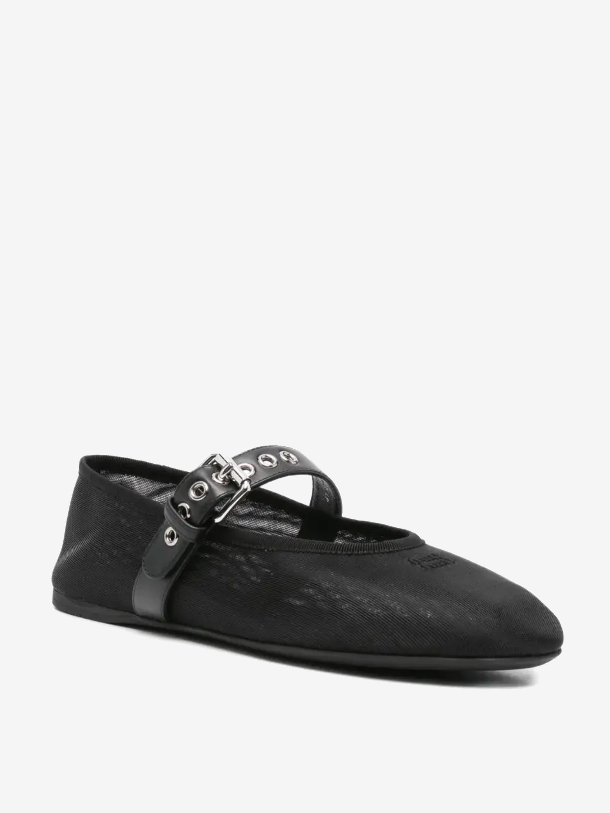 Black flats, side view