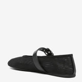 Black flats, back view