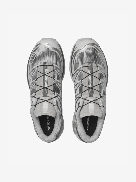 Grey sneakers, top view