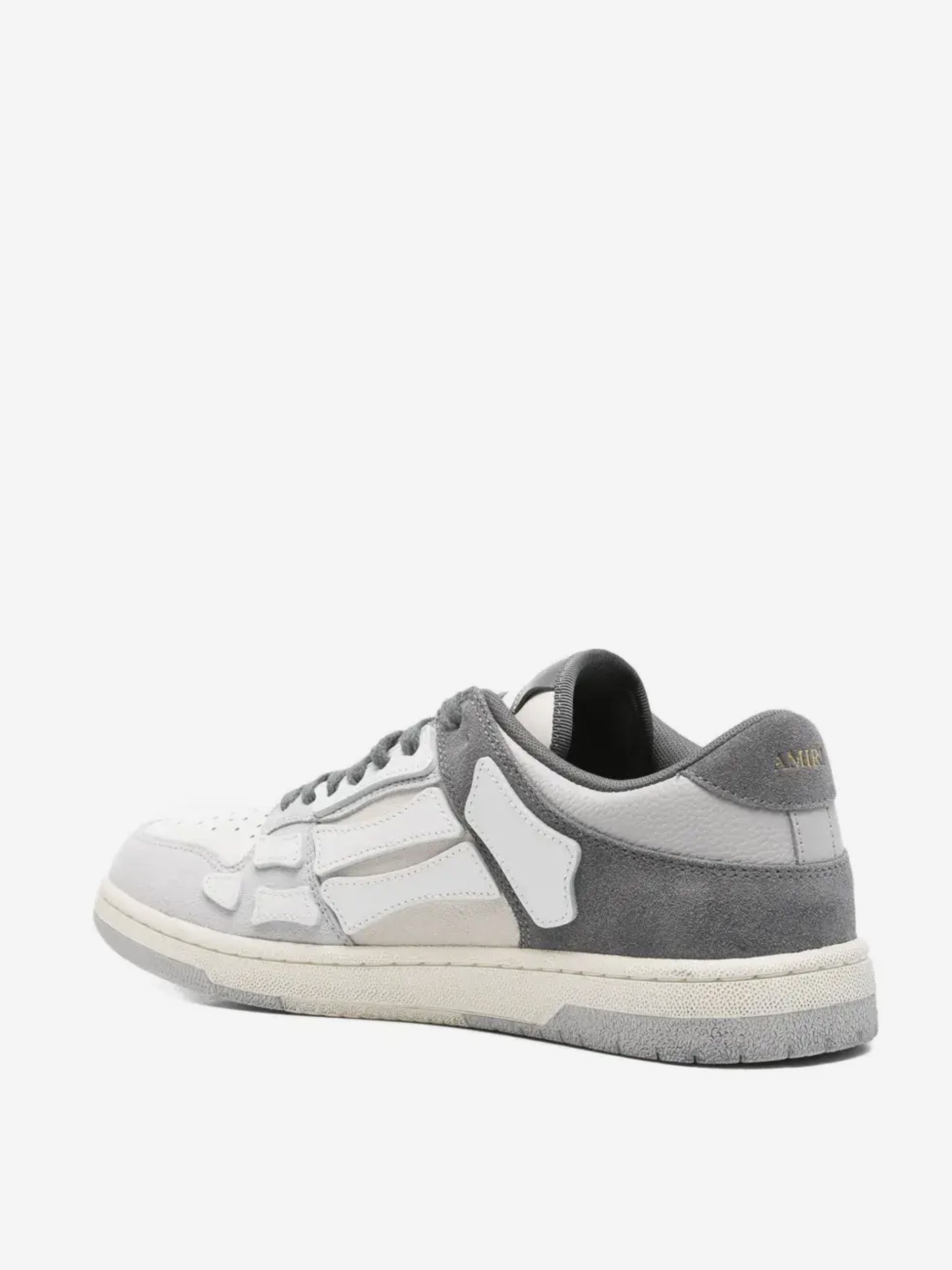 Grey sneakers, back view