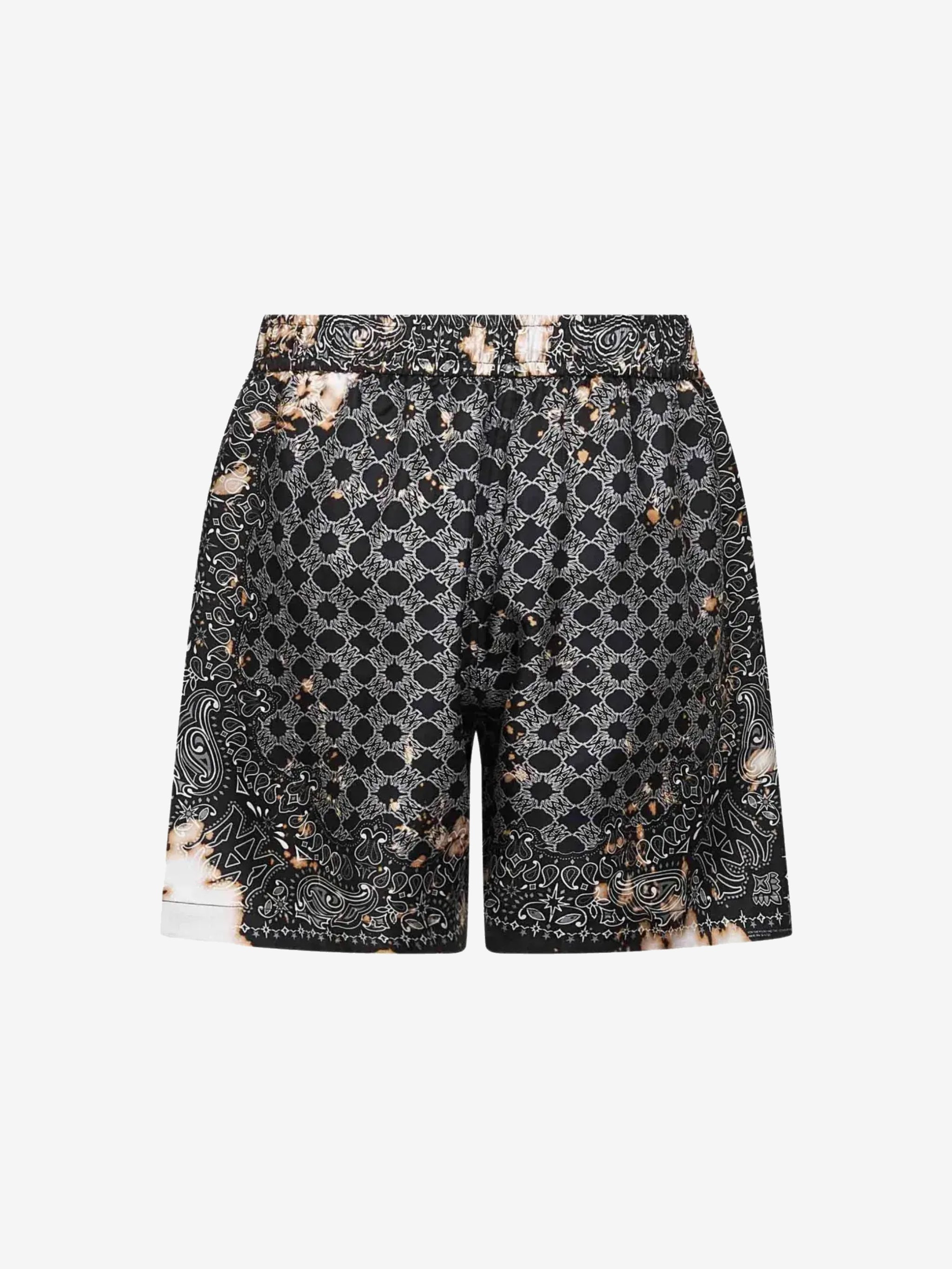 Black shorts, back view