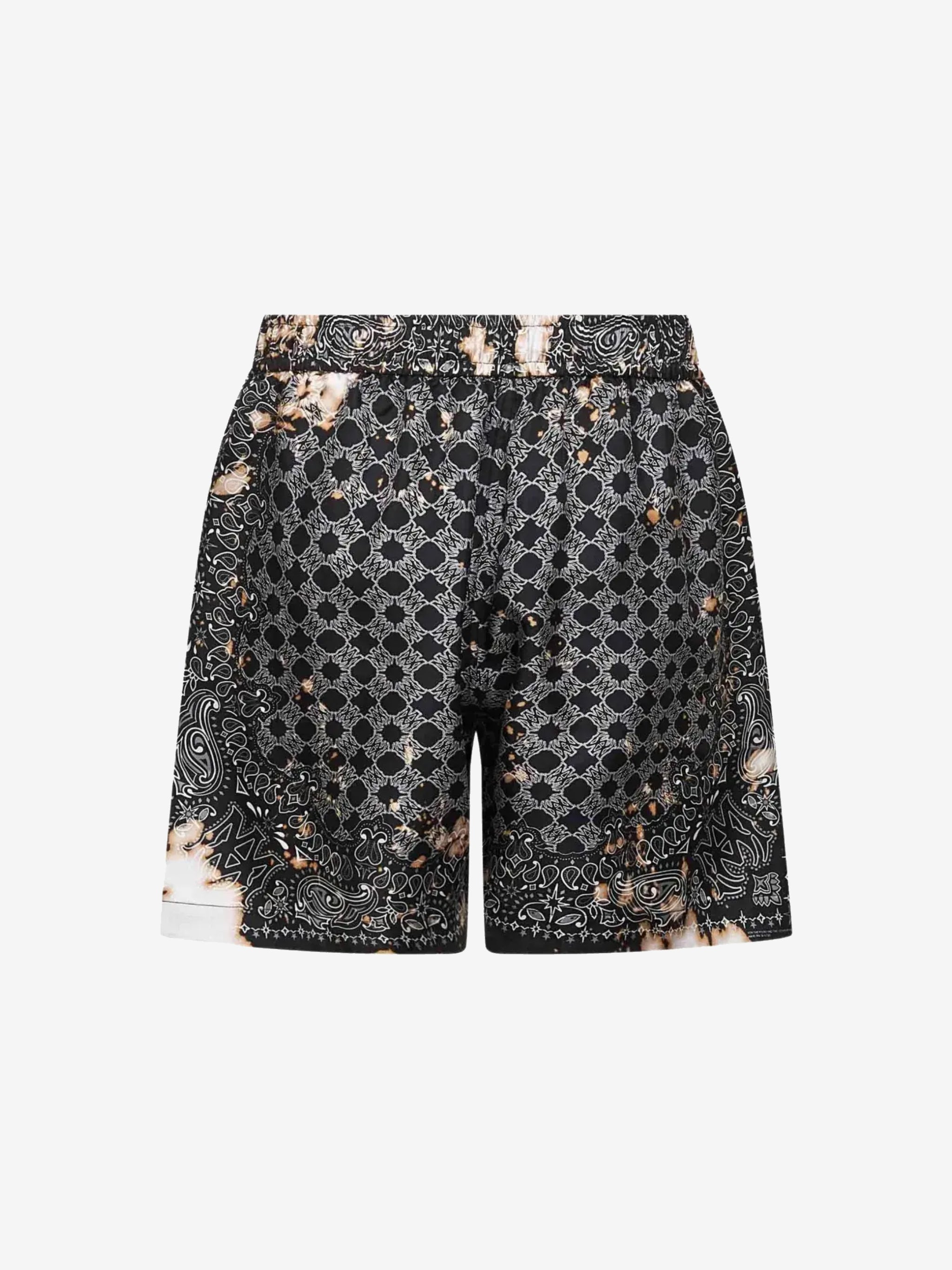 Black shorts, back view