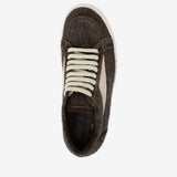 Brown sneakers, top view