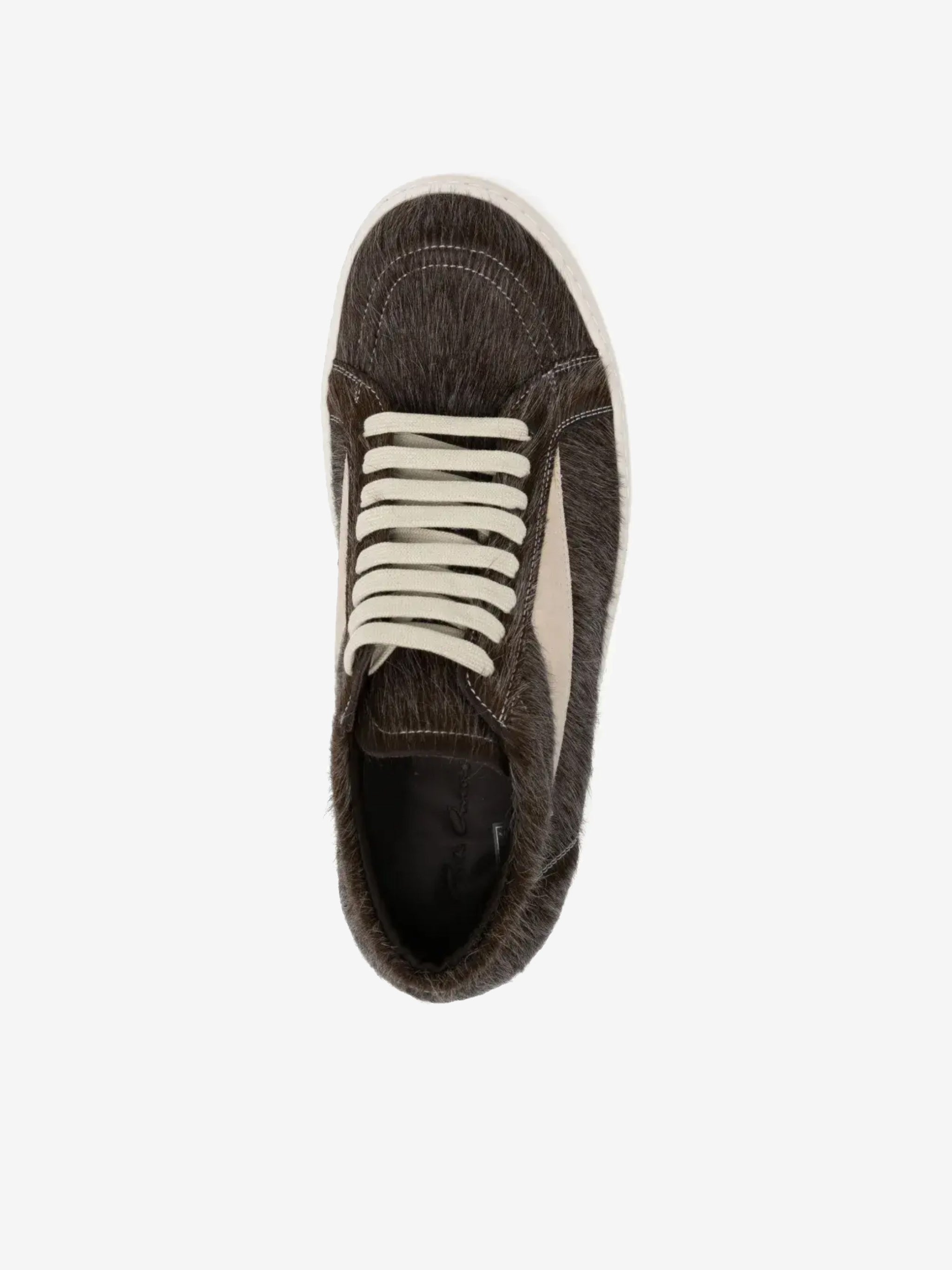 Brown sneakers, top view