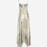 White dress, back view