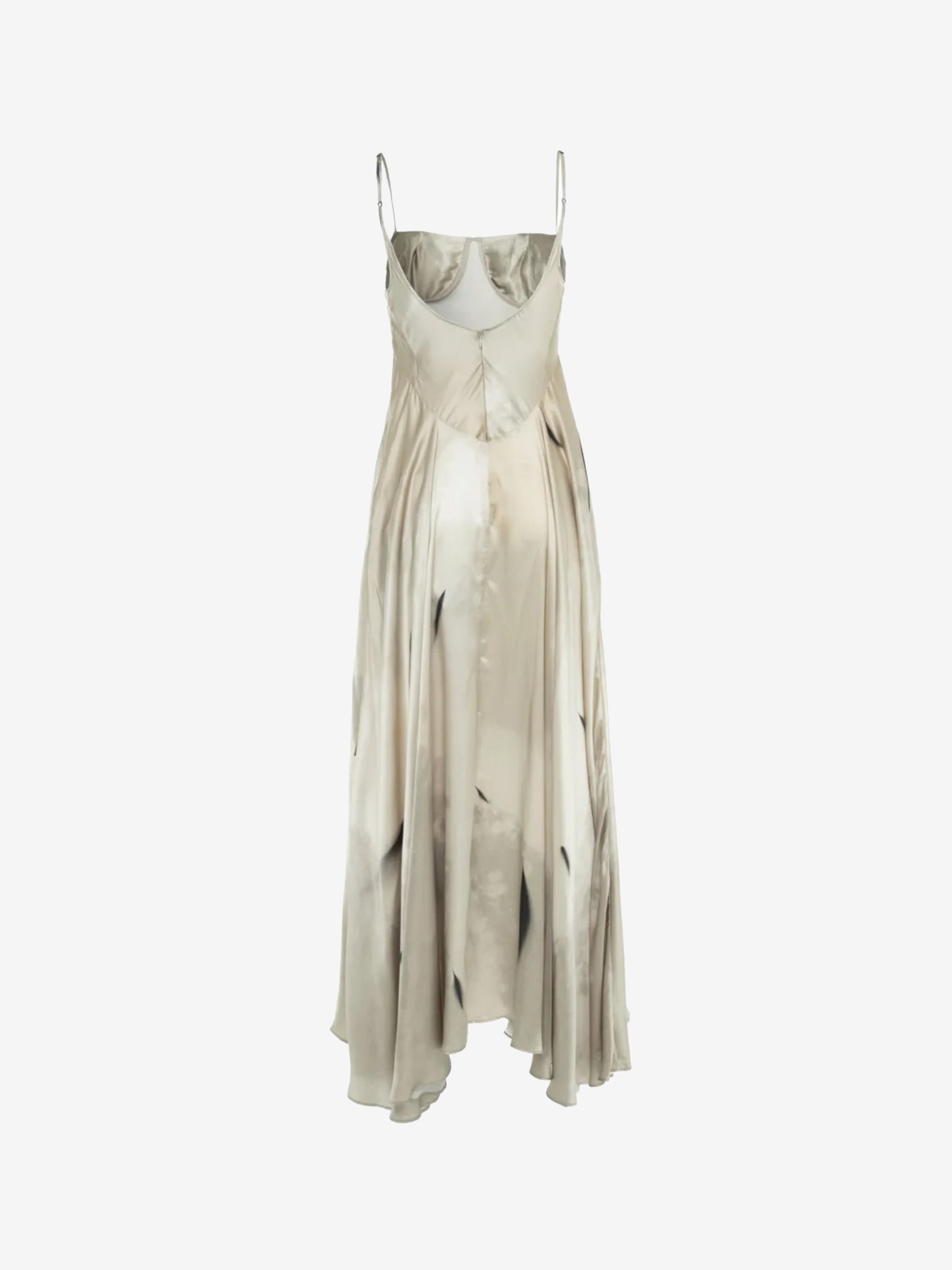 White dress, back view