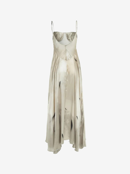 White dress, back view