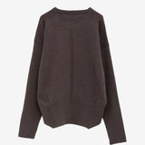 Brown knitwear, back view