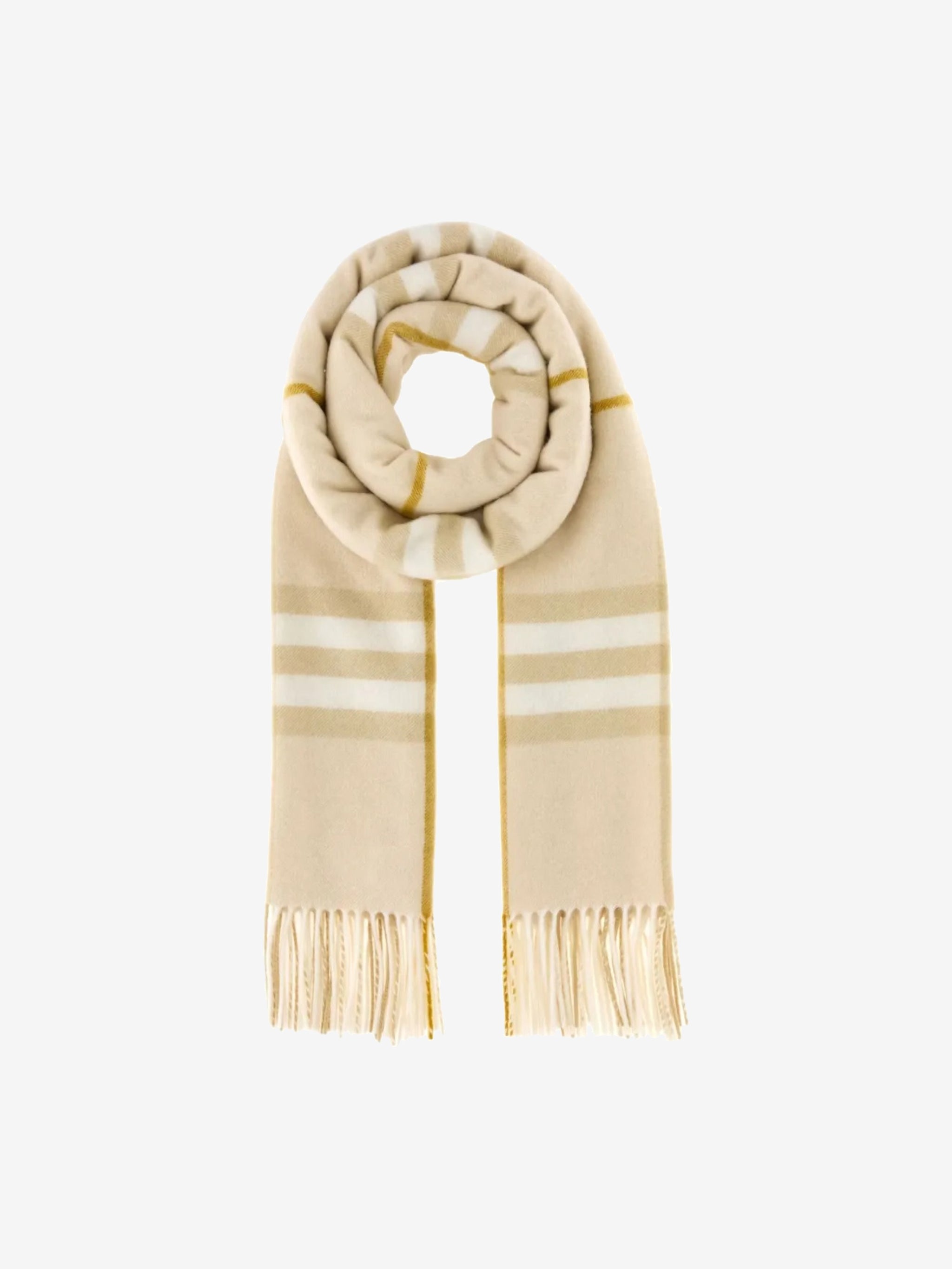 Tan scarf, front view