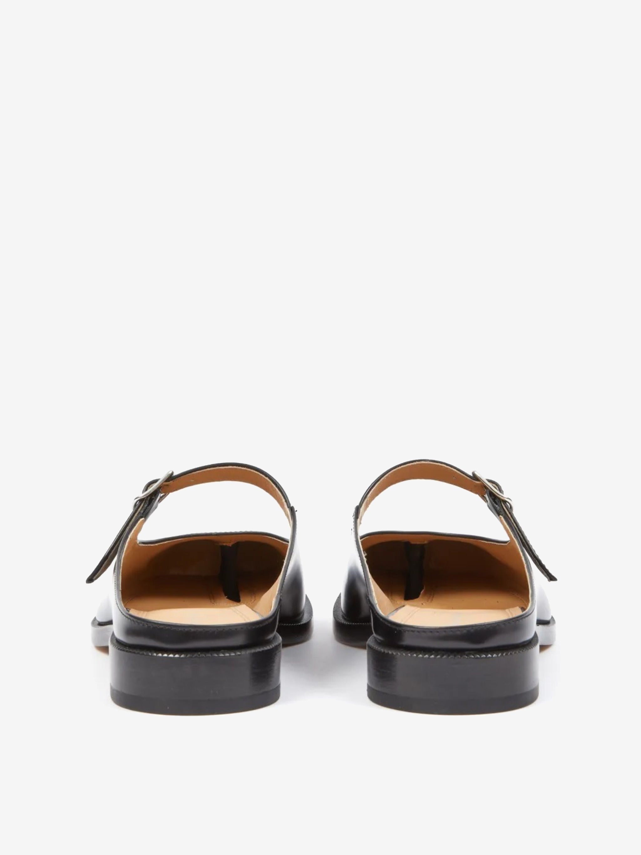 Black mule, back view