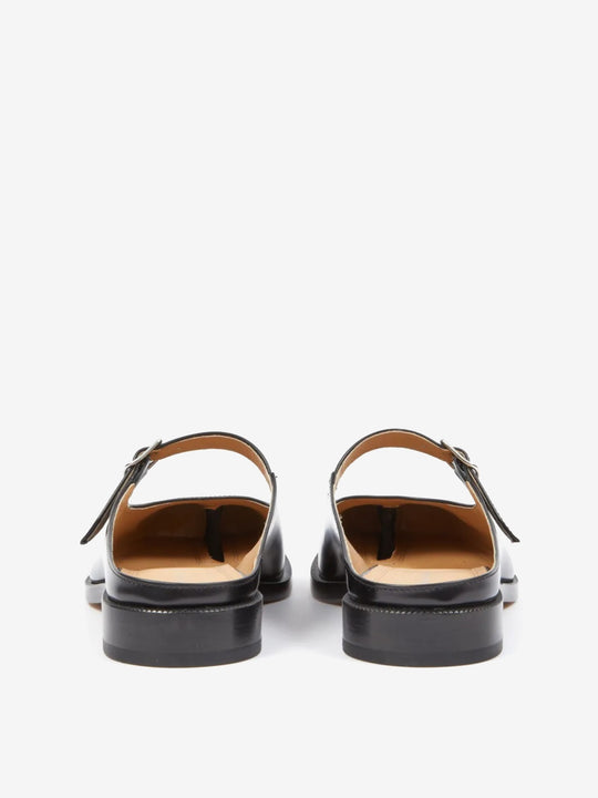 Black mule, back view