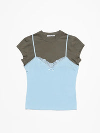 ACNE STUDIOS - Women Lace Strap T-Shirt