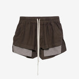 Brown shorts, front view