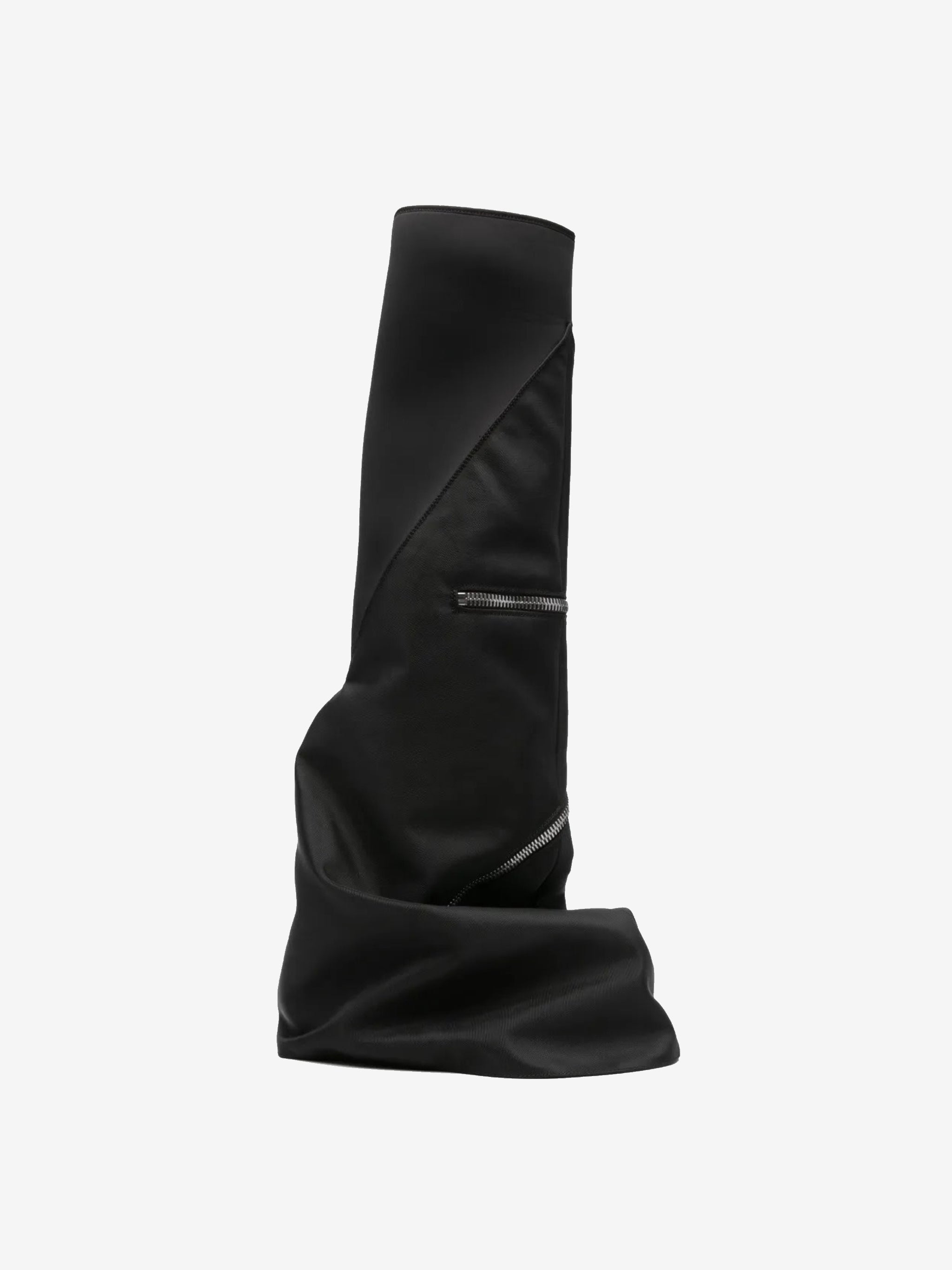 Black boot, front view
