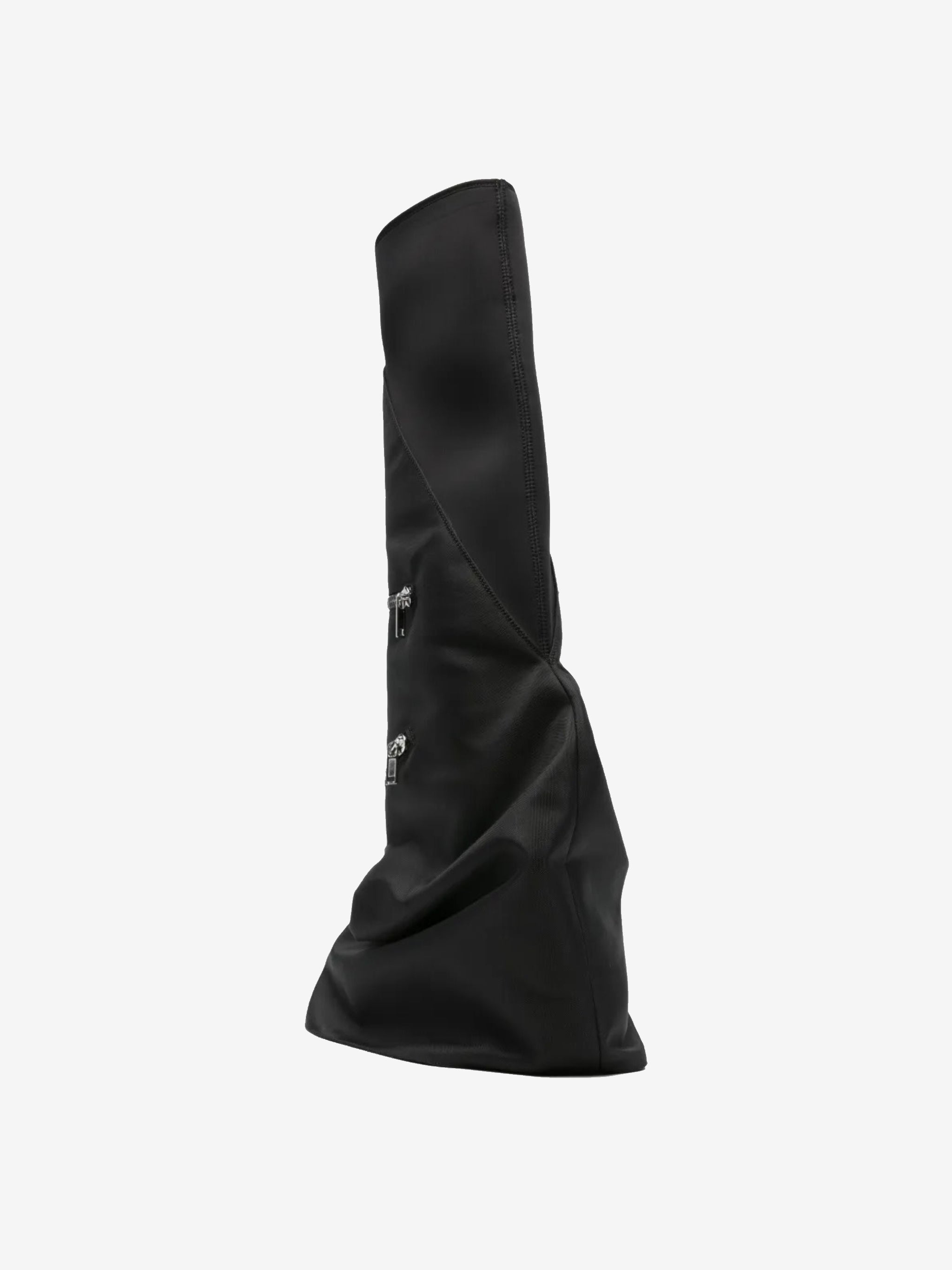 Black boot, back view