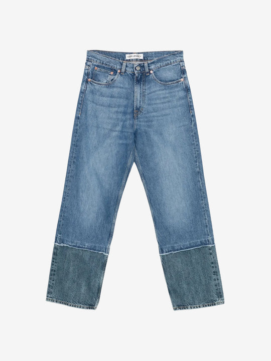 Blue jeans, front view