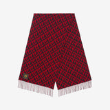 Red scarf, front view