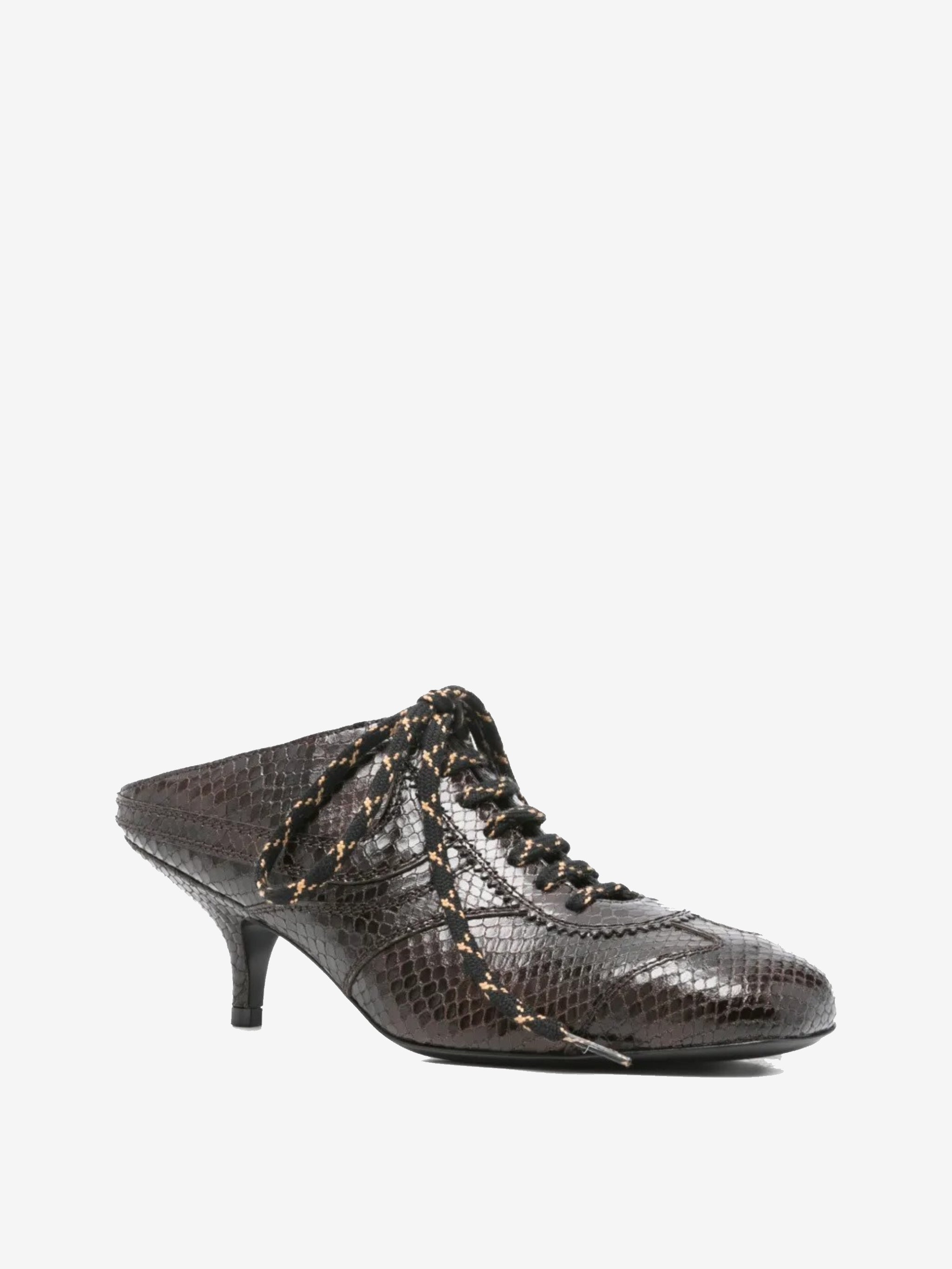 Brown heel, side view