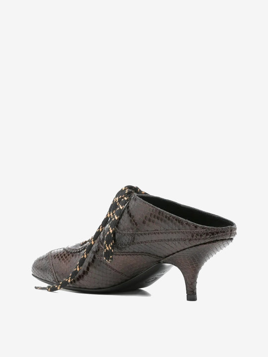 Brown heel, back view