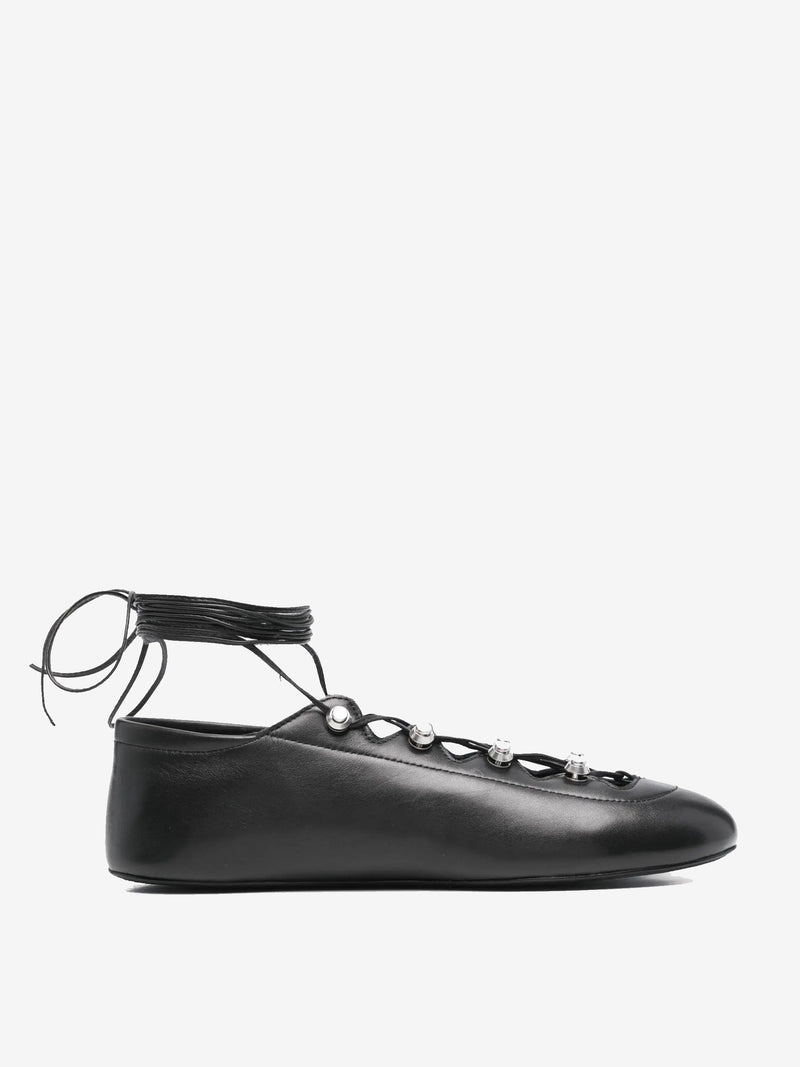 ALEXANDER WANG - Women Vyollette Lace Up Flat Sneakers