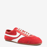 Red sneakers, side view