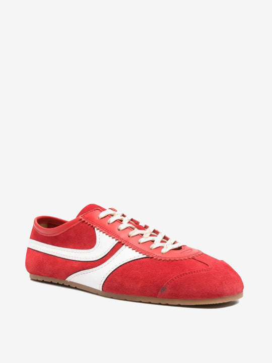 Red sneakers, side view
