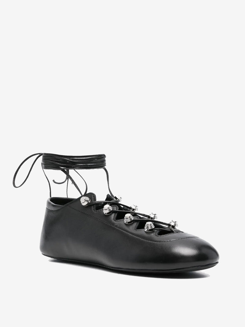 ALEXANDER WANG - Women Vyollette Lace Up Flat Sneakers