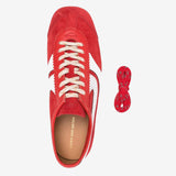 Red sneakers, top view