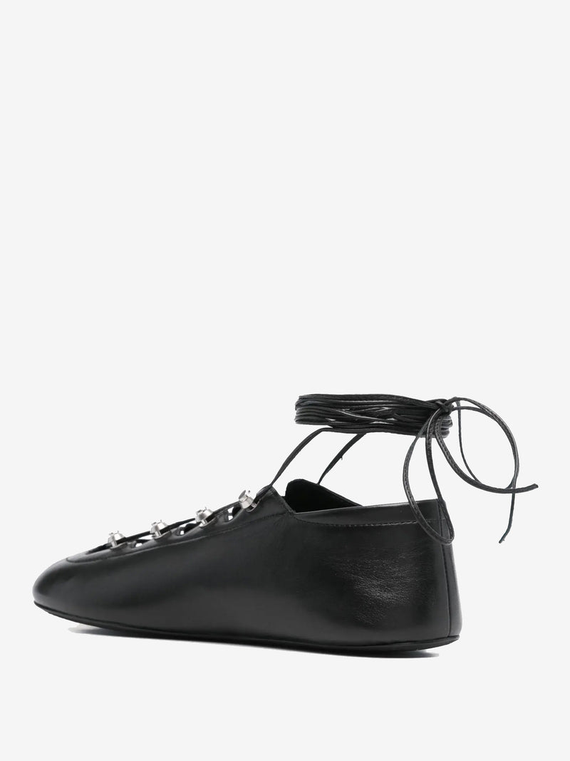 ALEXANDER WANG - Women Vyollette Lace Up Flat Sneakers