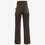 Brown pants, back view