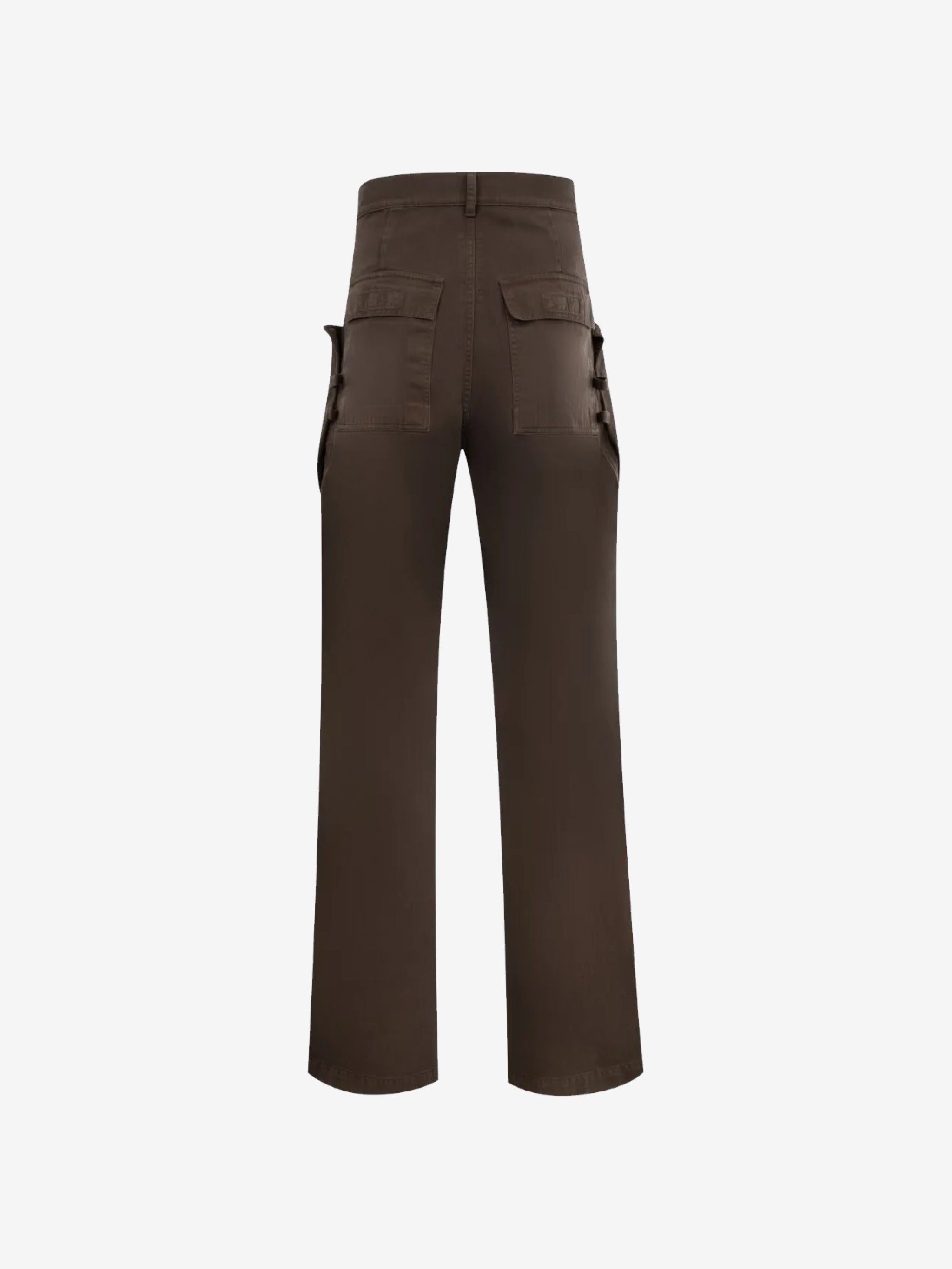 Brown pants, back view