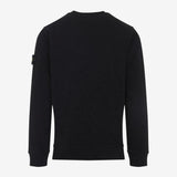 Black sweatshirt, back view